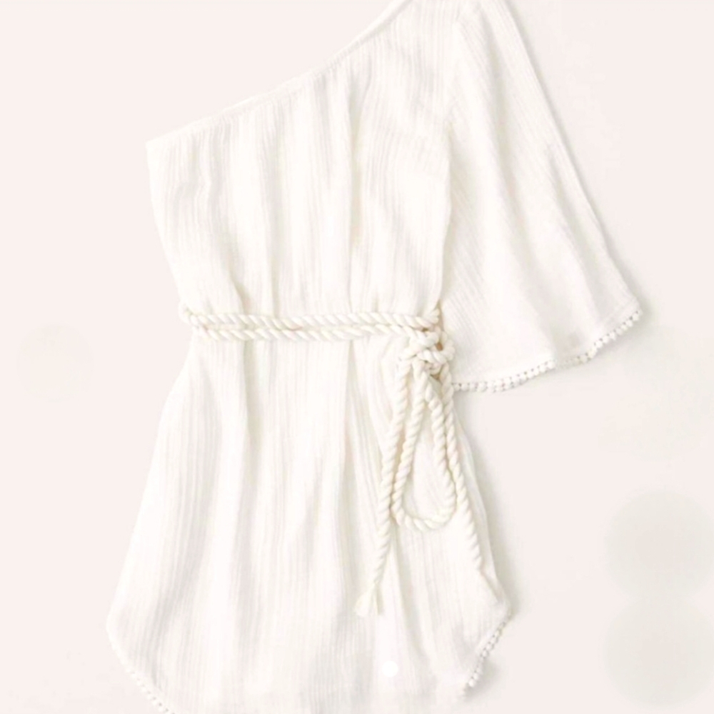 Abercrombie & Fitch Women's One-Shoulder Tunic Coverup